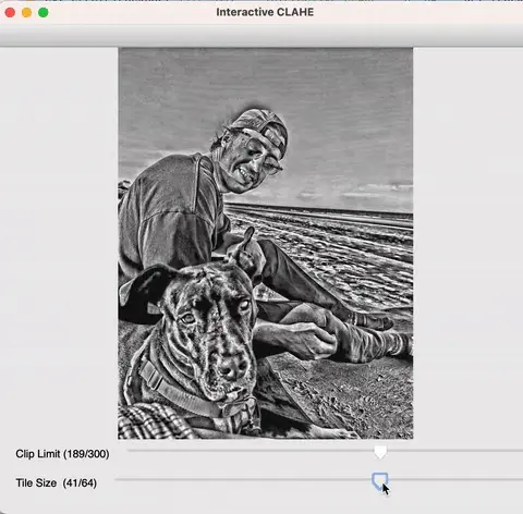 Interactive CLAHE UI