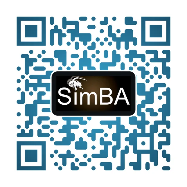 SimBA QR - Cyan radial