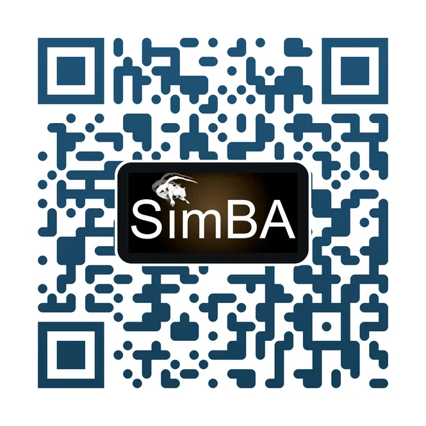 SimBA QR - Navy rounded