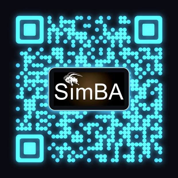SimBA QR - Cyan