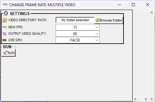 Change FPS for multiple videos