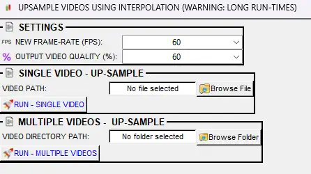 Up-sample FPS with interpolation