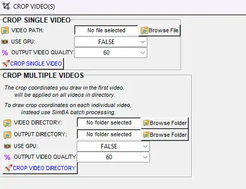 Crop videos rectangle