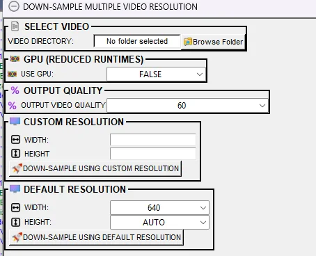 Down-sample multiple videos