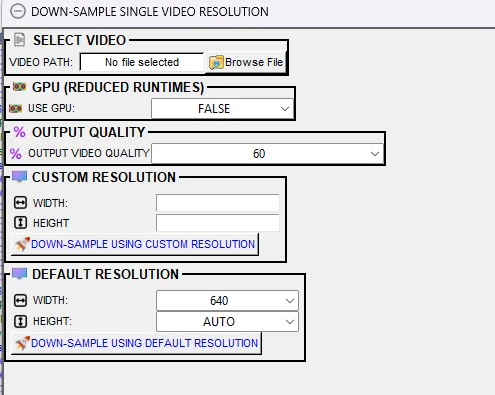 Down-sample single video