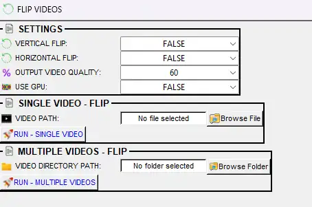Flip videos dialog
