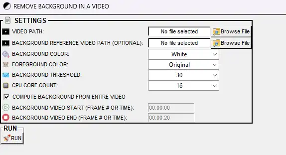 Remove video backgrounds