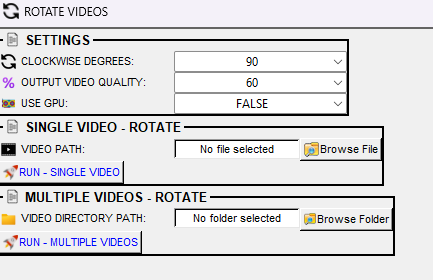 Rotate videos