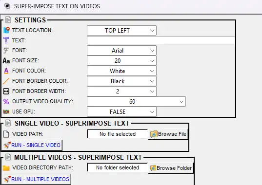 Superimpose free text dialog