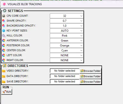 Blob tracking visualization