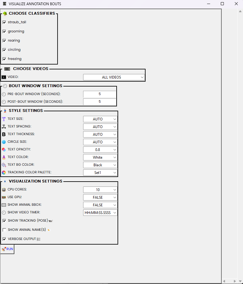 Visualize annotation bouts